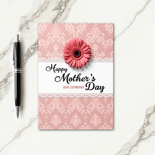 Blush Damask Mothers Day Card