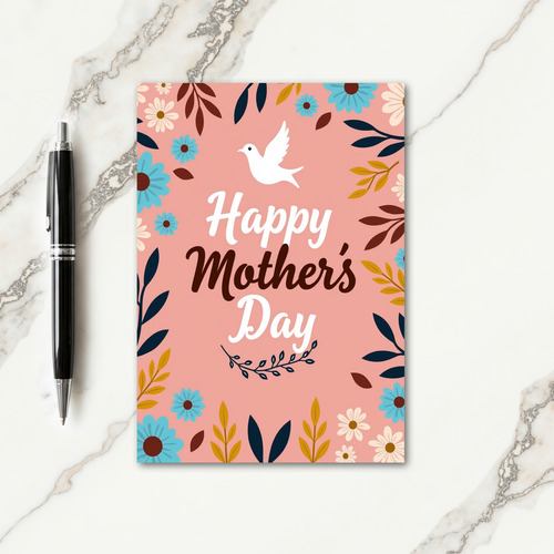 Blush Floral Mothers Day Card
