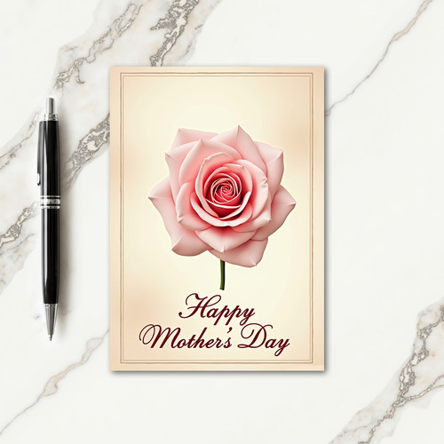 Blush Floral Mothers Day Greeting Card