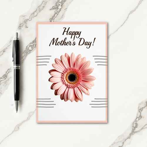 Blush Floral Paper Card