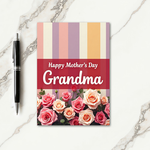 Blush Grandma Mothers Day Card
