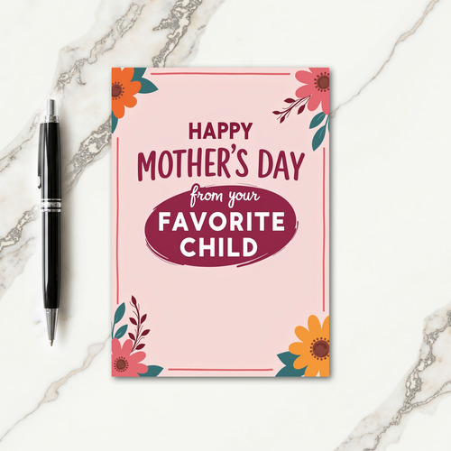 Blush Happy Mothers Day Card