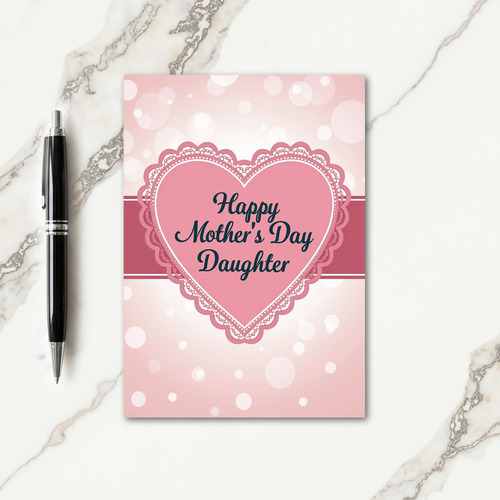 Blush Heart Mothers Day Card