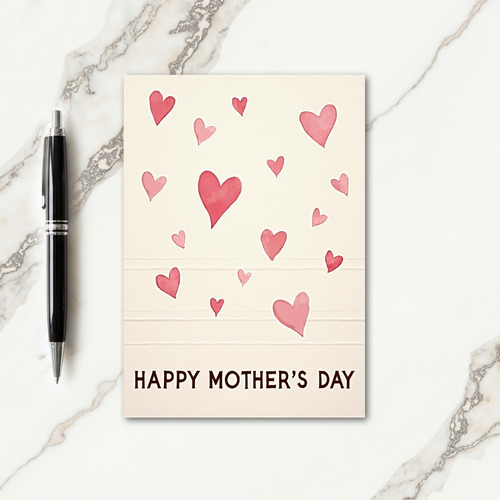 Blush Hearts Mothers Day Card