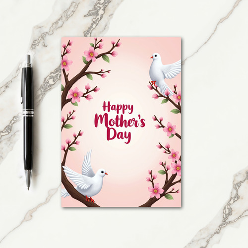 Blush Mothers Day Wishes Card