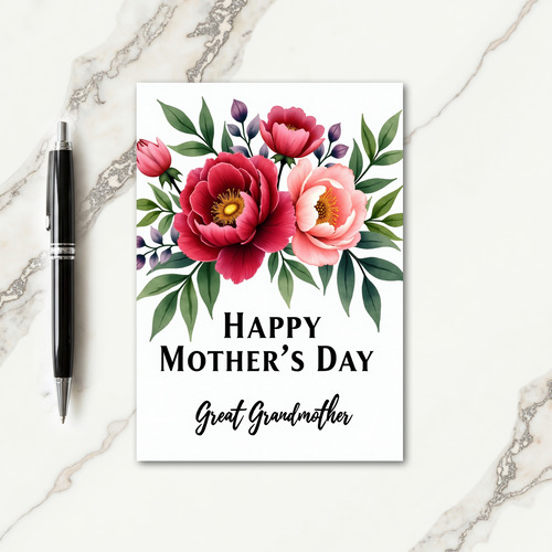 Blush Peony Mothers Day Card