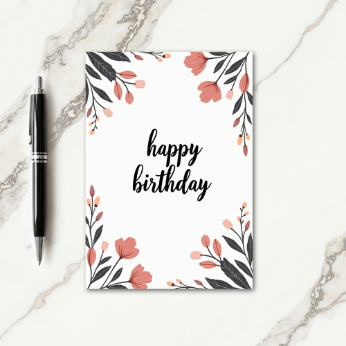 Blush Pink Birthday Bloom Card