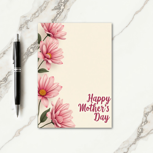 Blush Pink Blossom Mothers Day Card