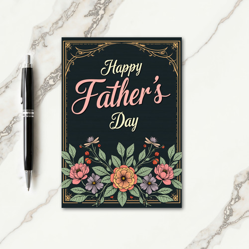 Blush Pink Fathers Day Card