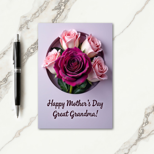 Blush Pink Floral Mothers Card