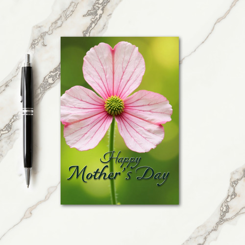 Blush Pink Floral Mothers Day Card