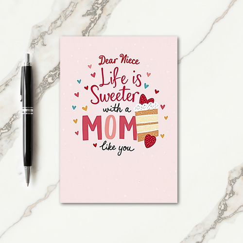 Blush Pink Moms Day Message Card
