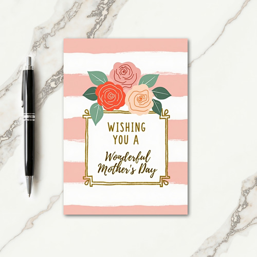 Blush Pink Mothers Day Art Card