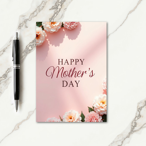 Blush Pink Mothers Day Blooms Card