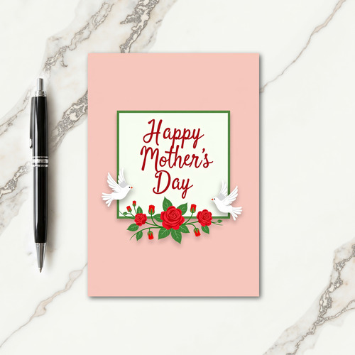 Blush Pink Mothers Day Card