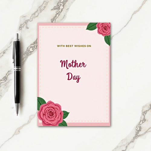 Blush Pink Mothers Day Floral Card
