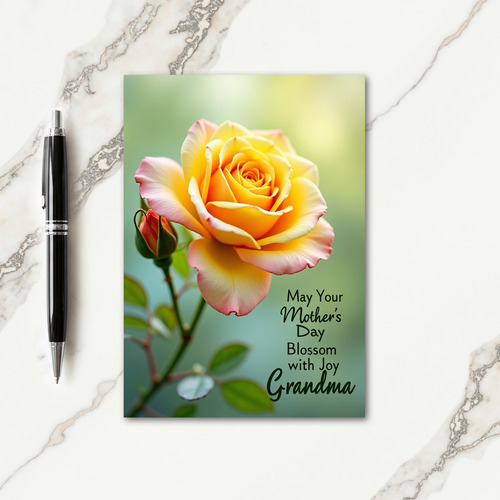 Blush Pink Mothers Day Flower Card