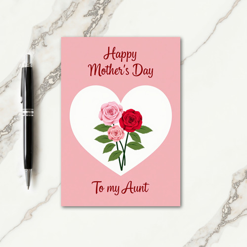 Blush Pink Mothers Day Roses Card