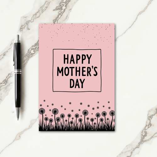 Blush Pink Mothers Day Scene Card