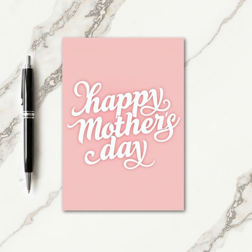 Blush Pink Mothers Day Script Card