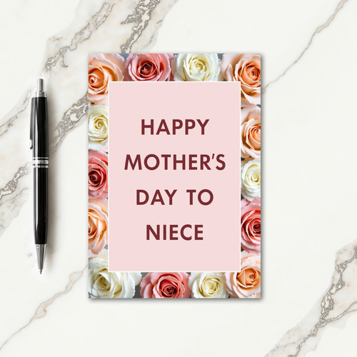 Blush Pink Niece Day Card