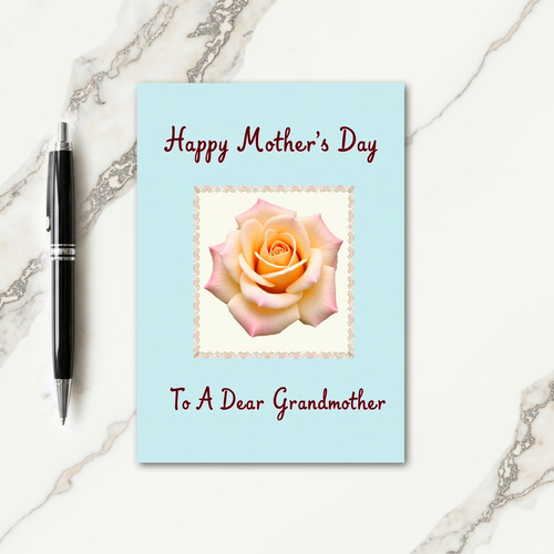 Blush Pink Rose Mothers Card