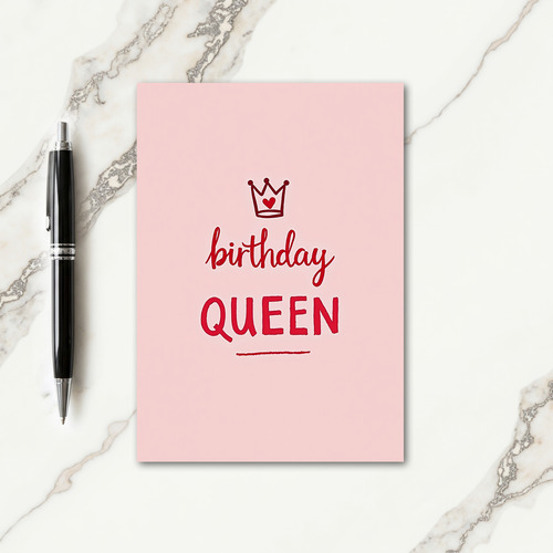 Blush Queen Birthday Card