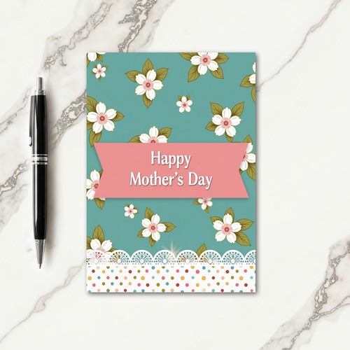 Blush Ribbon Mothers Day Card
