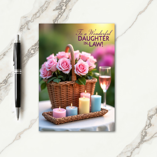 Blush Rose Daughter In Law Card