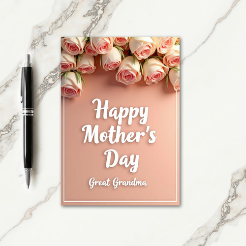 Blush Rose Great Grandma Card