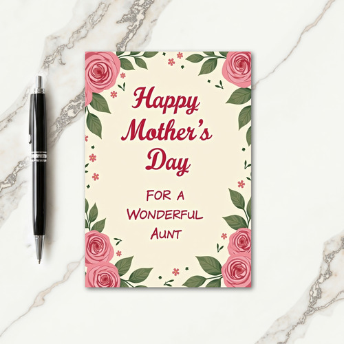 Blush Rose Mom Tribute Card
