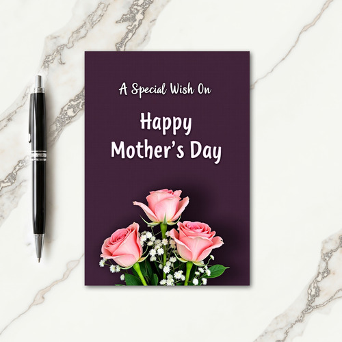 Blush Rose Mothers Day Card