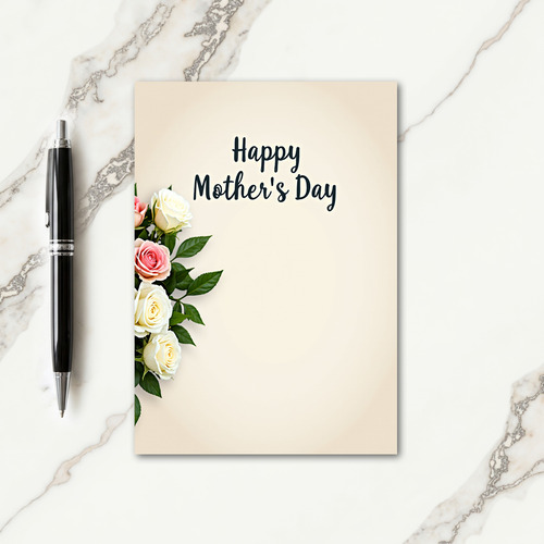 Blush Rose Mothers Day Greeting Card