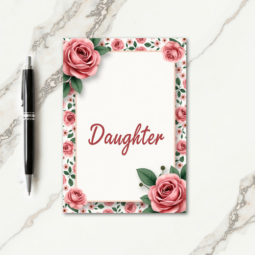 Blush Roses Daughters Day Card