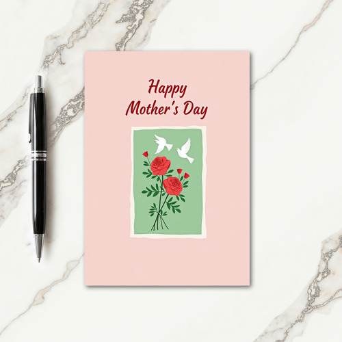Blush Roses Mothers Day Card