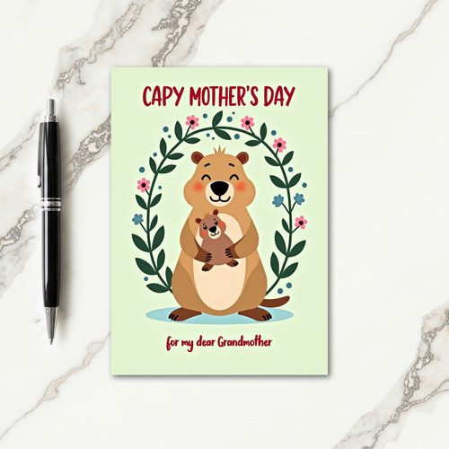 Blushing Rodent Mothers Day Card