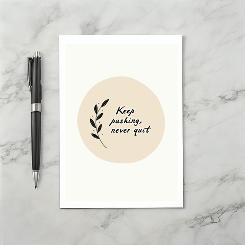 Boho Style Floral Greeting Card Delicate Design