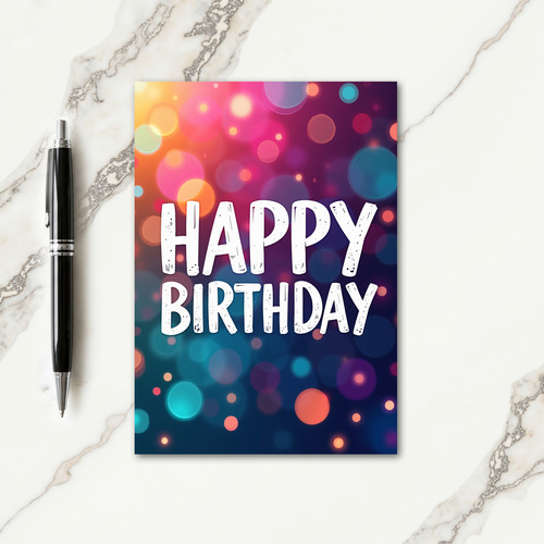 Bokeh Birthday Card