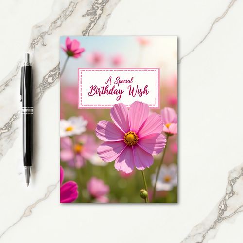 Bokeh Blossom Birthday Card