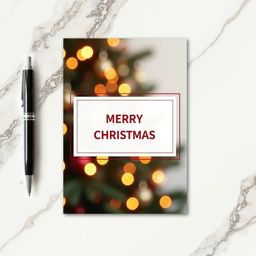 Bokeh Christmas Glow Card thumbnail