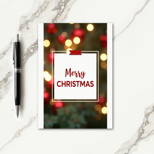 Bokeh Christmas Greeting Card