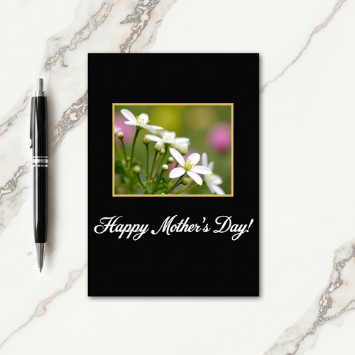 Bokeh Floral Frame Card