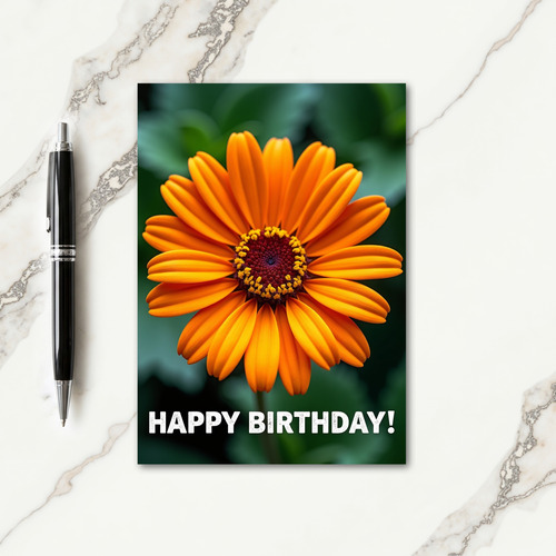 Bokeh Flower Birthday Card