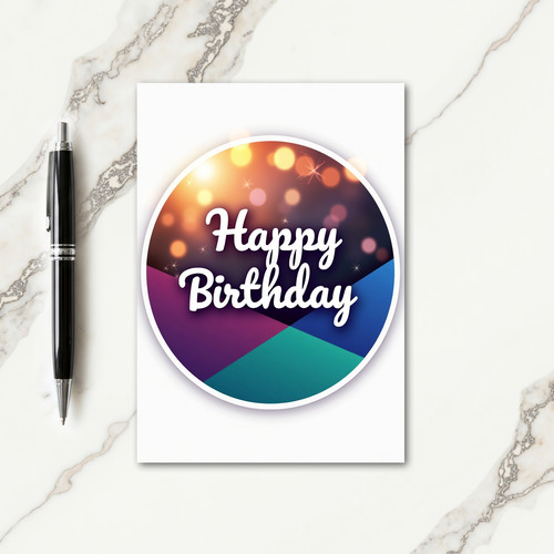 Bokeh Happy Birthday Card