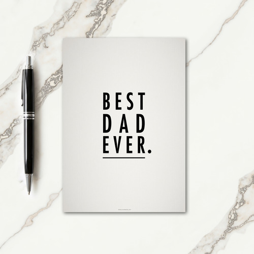 Bold Best Dad Ever Card