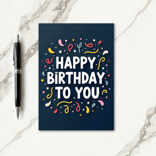 Bold Birthday Confetti Card