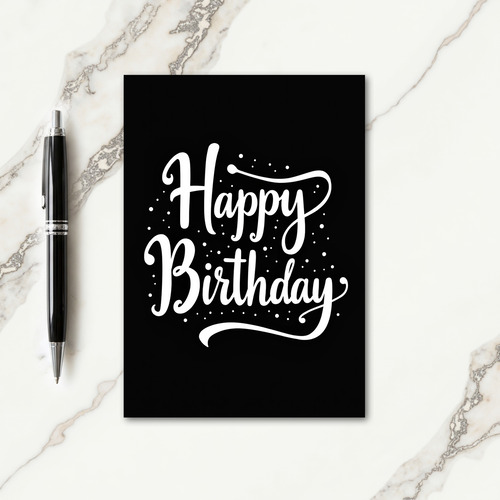 Bold Black Birthday Design Card
