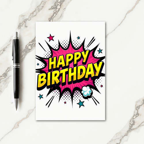 Bold Block Birthday Card