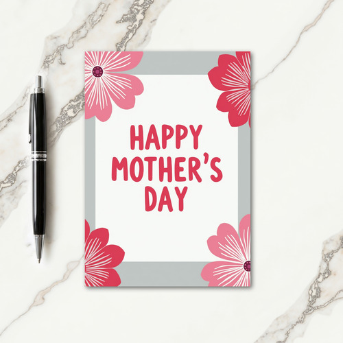 Bold Block Happy Mothers Day Card