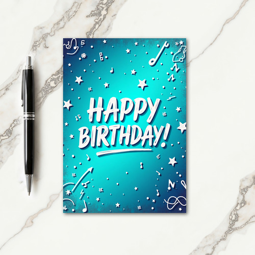 Bold Brushstroke Birthday Card